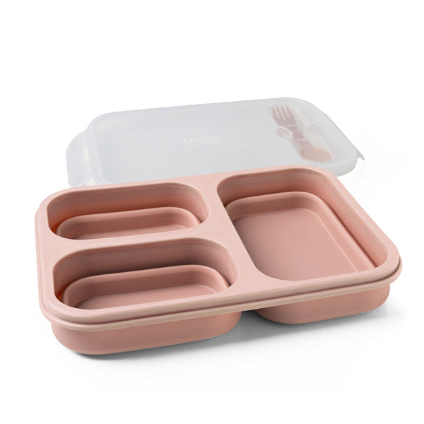 Collapsible Silicone Meal Prep Container - Coral