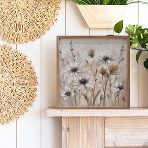 Neutral Daisy Field Wall Art