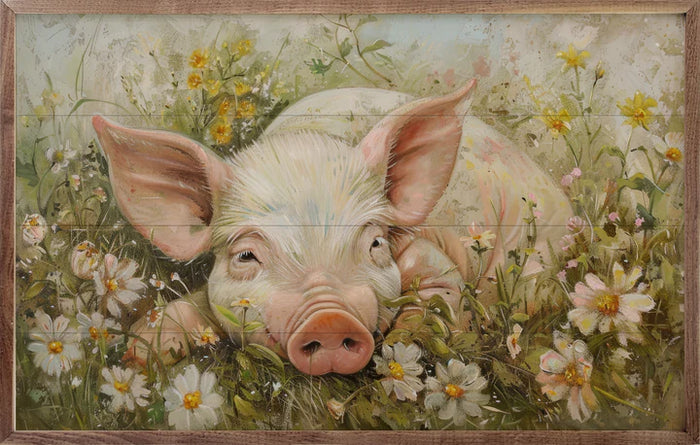 Relaxing Pig Wall Art