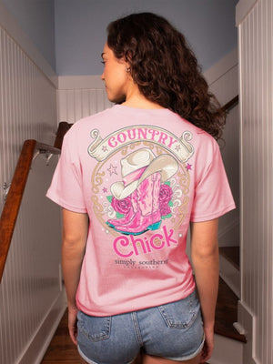 Simply Southern SS Tee - Country Chick Lotus