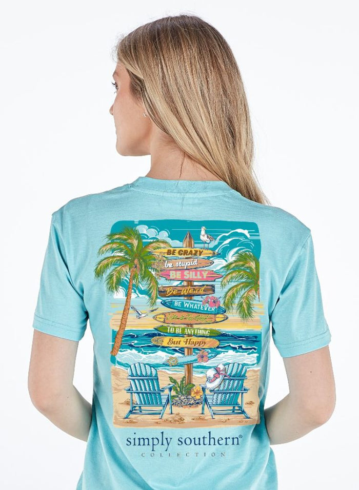 Simply Southern Tee - Sign Washed Aqua