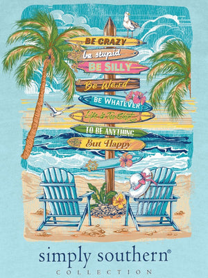 Simply Southern Tee - Sign Washed Aqua