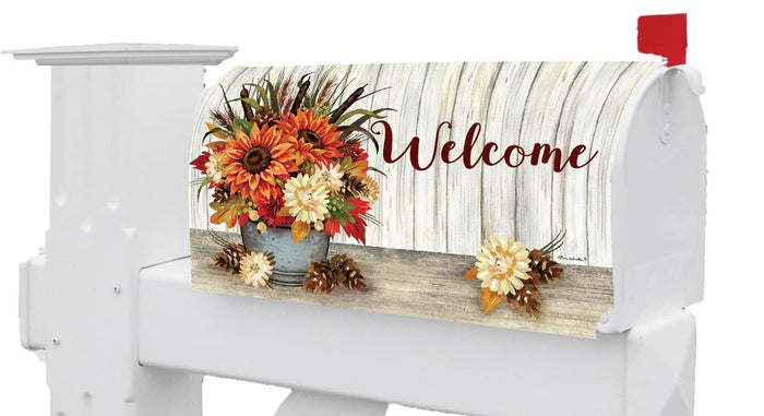 Mailbox Cover - Sunflowers and Cattails