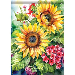 Standard Flag - Sunflowers & Geraniums