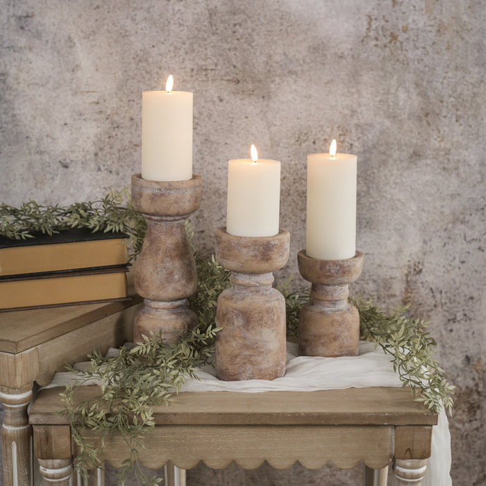 11.25" Terracotta Pillar Candle Holder