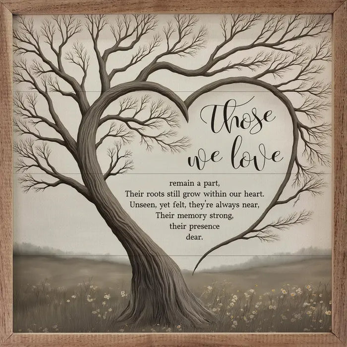 Those We Love Heart Tree Wall Art