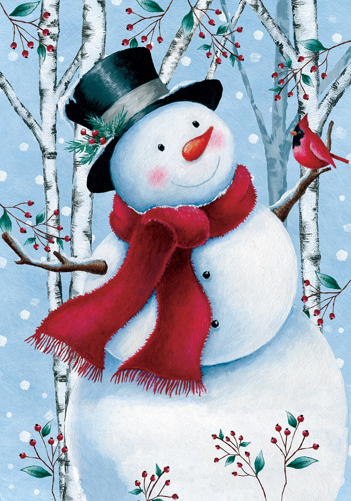 Garden Flag - Top Hat Snowman