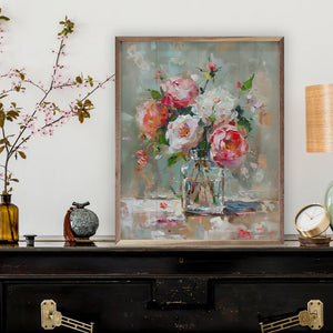 Vintage Floral Vase Wall Art
