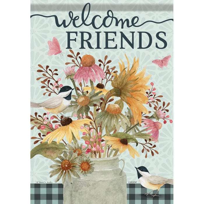 Standard Flag - Welcome Fall Floral