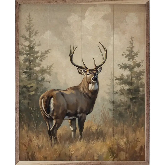 Whitetail Buck in Pines Wall Art
