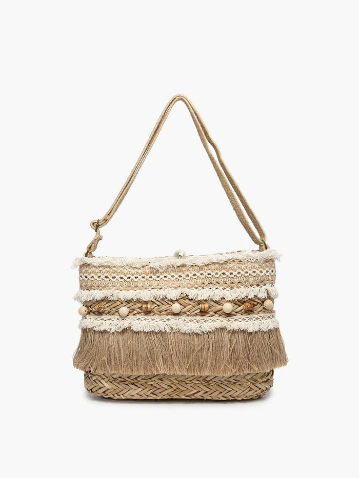 Willa Seagrass Crossbody - Natural/Ivory