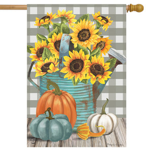 Standard Flag - Sunflower Watering Can