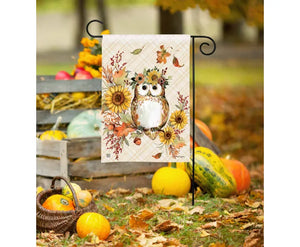 Garden Flag - Autumn Owl