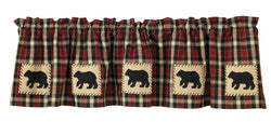 Lined Valance - Concord Bear Patch
