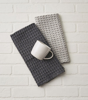 Waffle Weave Hand Towel - Sterling
