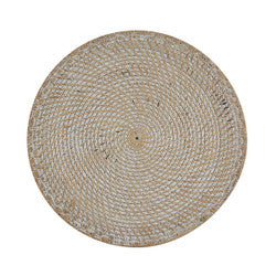 Rattan Charger - White