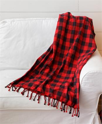 Throw Blanket - Red & Black Buffalo Plaid