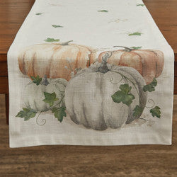 72" Table Runner - Watercolor Pumpkin