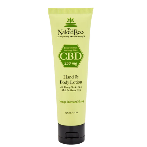 2.5oz Naked Bee CBD Broad Spectrum Hand and Body Lotion