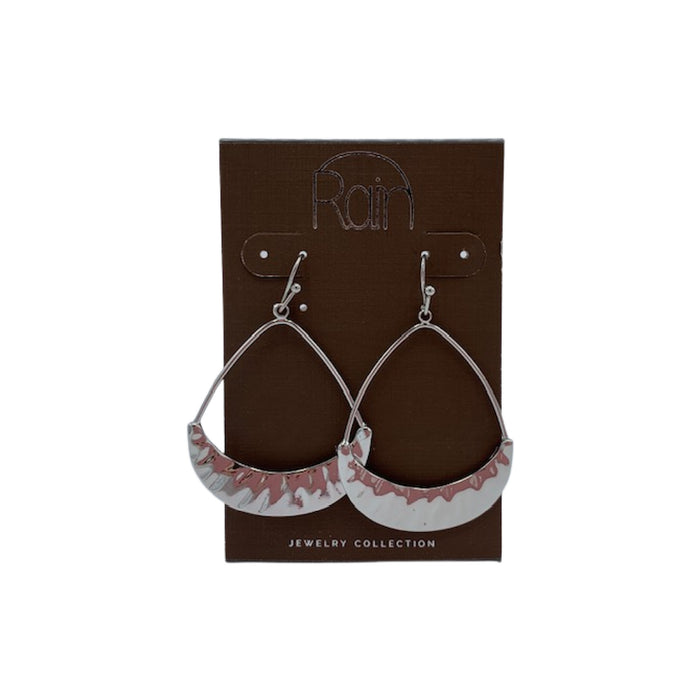 E1956S - Silver Wide Bottom Wire Earrings