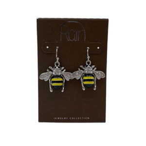 E215S-Earrings-Crystal Glass Bee