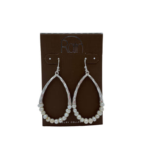E2573S - silver fw pearl teardrop earring