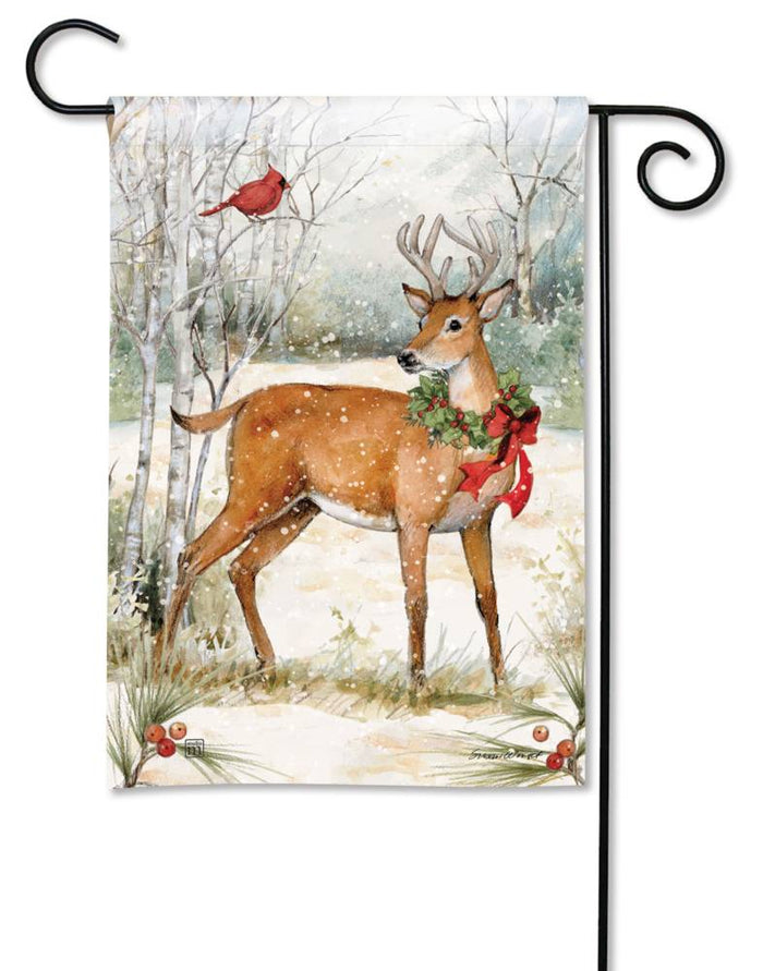 Garden Flag - Woodland Christmas