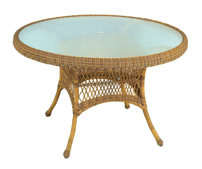 Wicker Dining Table - Antique