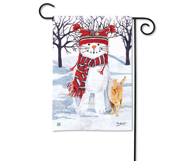 Garden Flag - Snow Cat