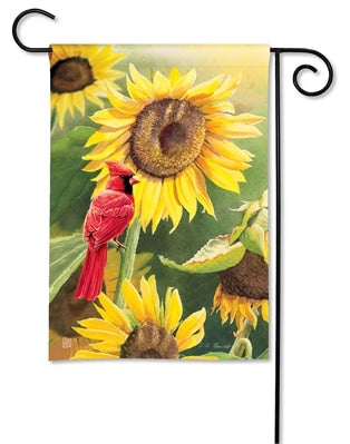 Garden Flag - Sunflower Cardinal