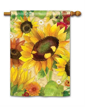 Standard Flag - Yellow Sunflower