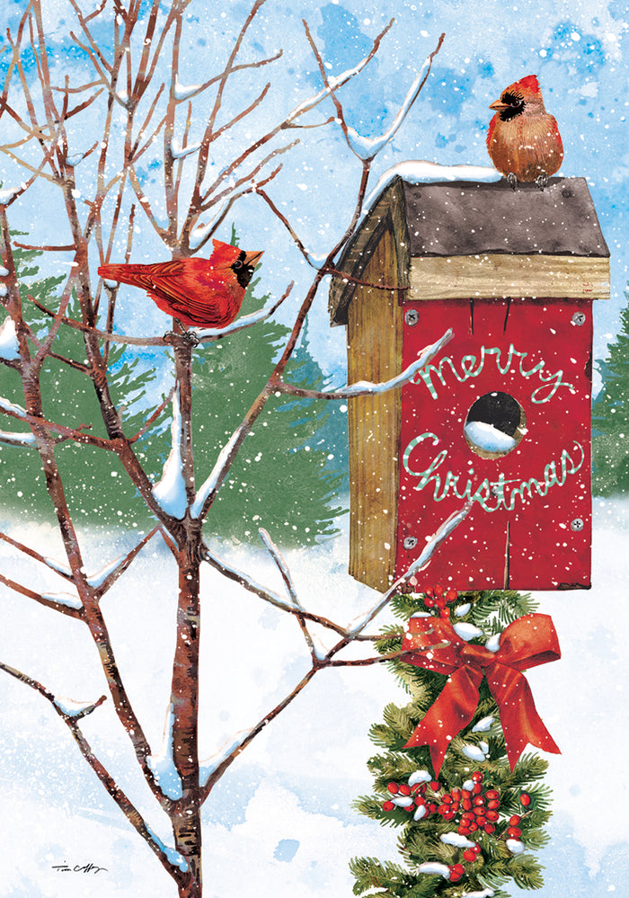 Lang Petite Christmas Cards - Merry Birdhouse