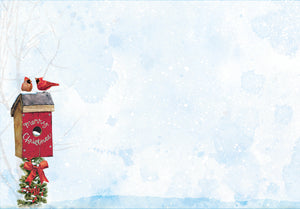 Lang Petite Christmas Cards - Merry Birdhouse