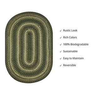 Braided Rug HS 4x6 Oval - Pinecone