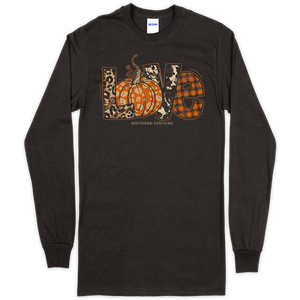 Southern Couture - Soft LS Tee - Pattern Love Pumpkin