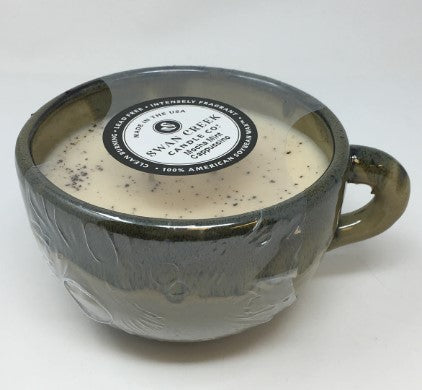 15 oz. Mocha Mint Cappuccino Stoneware Large Coffee Cup by Swan Creek Candles