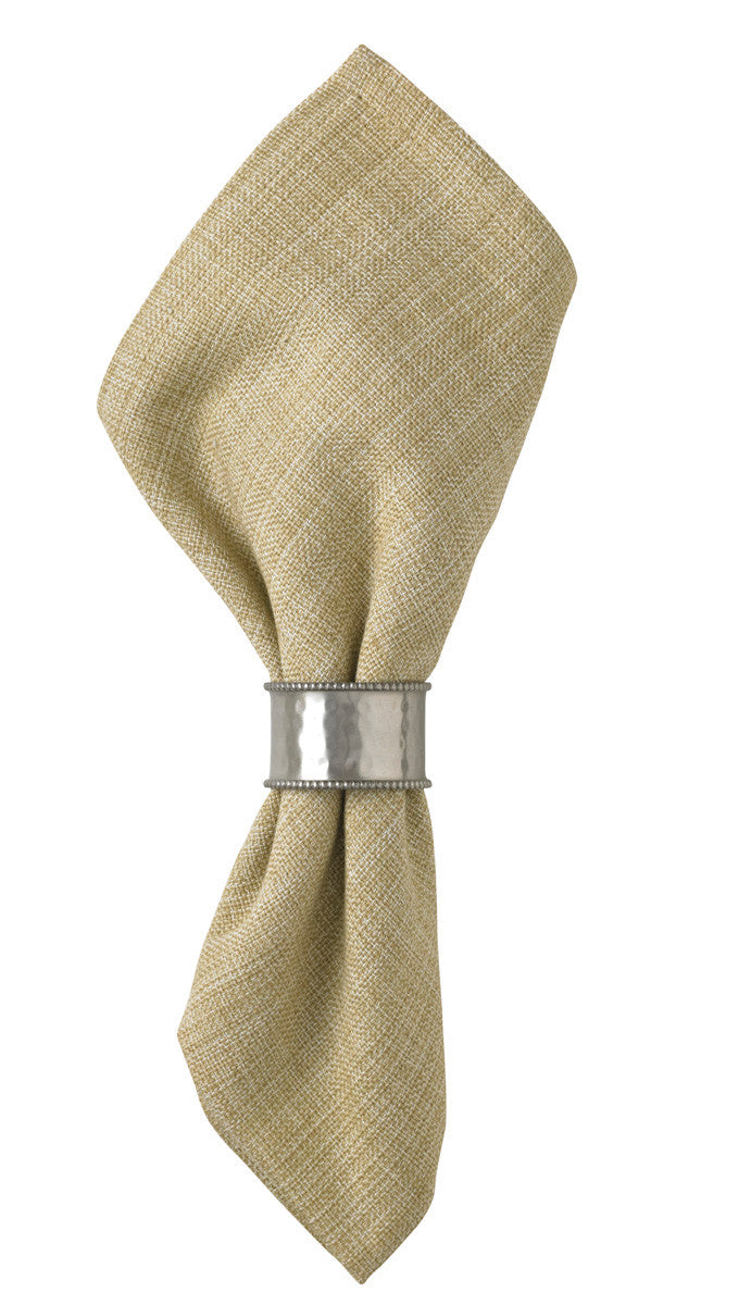 Hammered Cuff Napkin Ring - Pewter