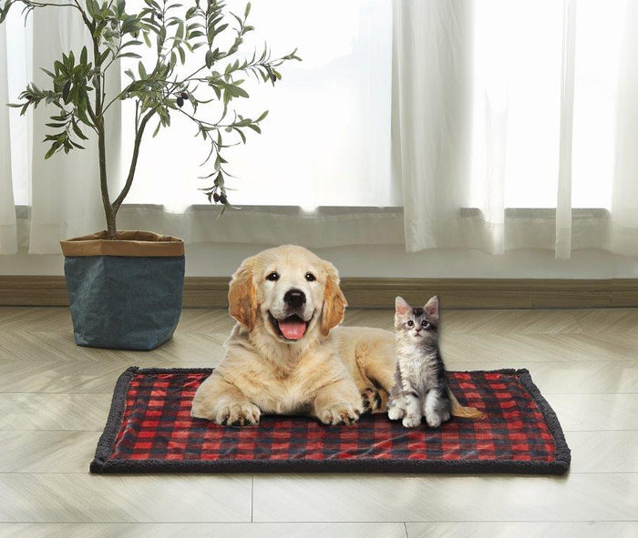 Pet Blanket - Red and Black Plaid