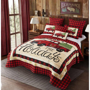 Quilt Set - Red Truck Holidays
