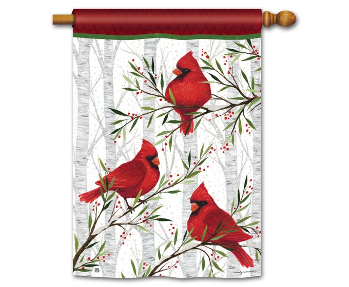 Standard Flag - Cardinals in Birch